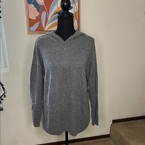 Saks Fifth Avenue Cashmere Lounge Pullover Hoodie Sweater Size M